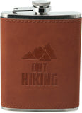 PU Leather & Stainless Steel 8 oz Flask