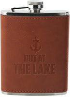 PU Leather & Stainless Steel 8 oz Flask