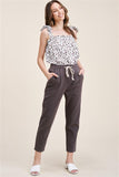 Cotton Twill Draw String Pants with Side Pockets