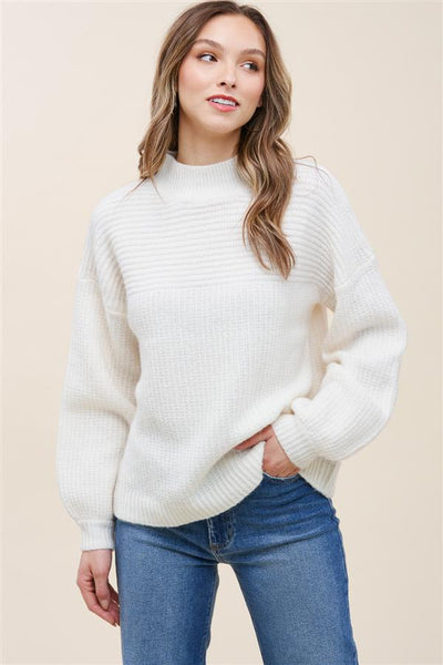 Mock Neck Pullover Sweater