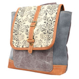 Mixed Fabric Backpack