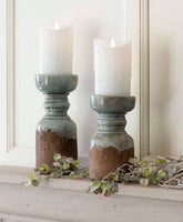 Rustic Stoneware Candle Holders