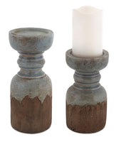 Rustic Stoneware Candle Holders