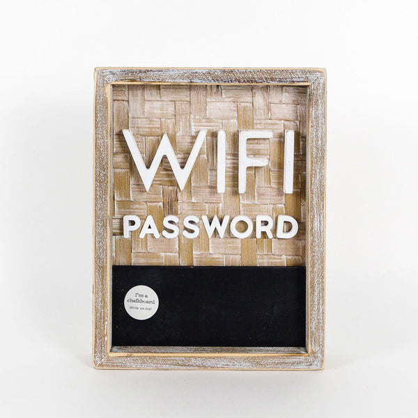 Wood Framed Sign (WIFI PASSWORD)