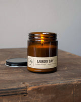 Laundry Day | 9 oz Single Wick Soy Candle | Amber Jar