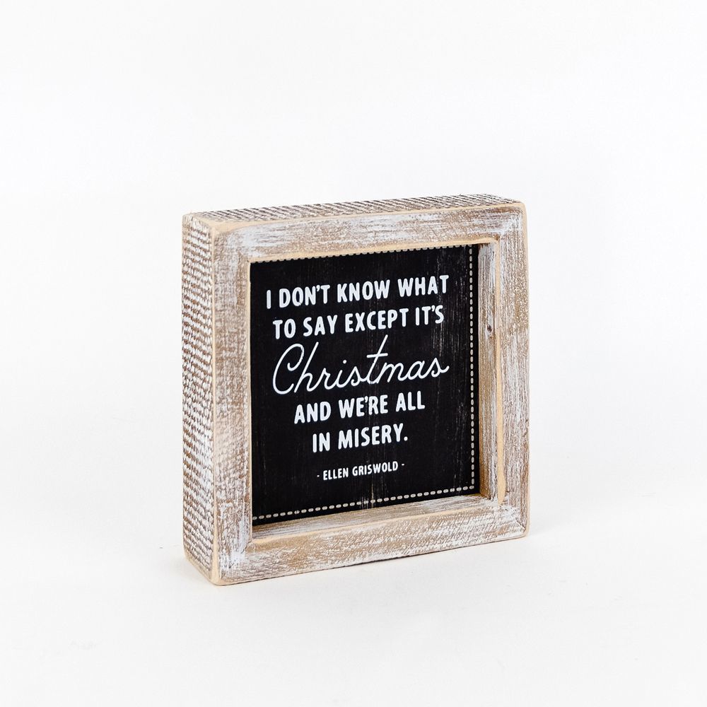 Wood Framed Sign (Misery/Swearing) – WaskaVillage