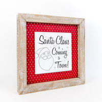 Wood Framed Sign (Santa/Home)