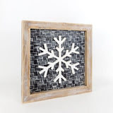 Wood Framed Sign (Snowflake)
