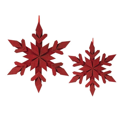 Wood Snowflake Ornaments