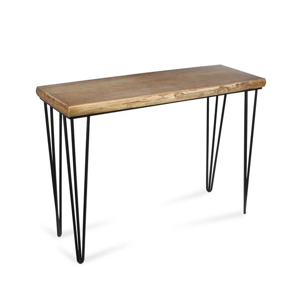 Rectangular Wood Table with Metal Legs