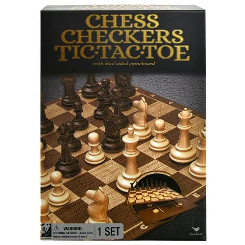 Chess, Checkers, and Tic Tac Toe Set