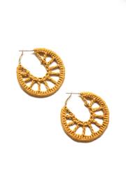 Mustard Crochet Hoop Earring