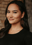 Wood Geometric Shape Earring