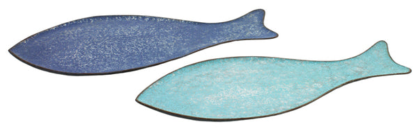 Blue Galvanized Fishes