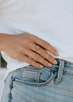 Gold Ring with Taupe Stone