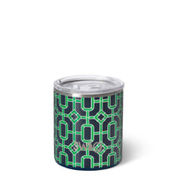 Navy Bamboo Trellis Lowball Tumbler (12oz)