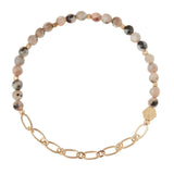 Mini Stone w/Chain Stacking Bracelet