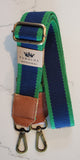 Bag Strap - Navy & Green Stripe