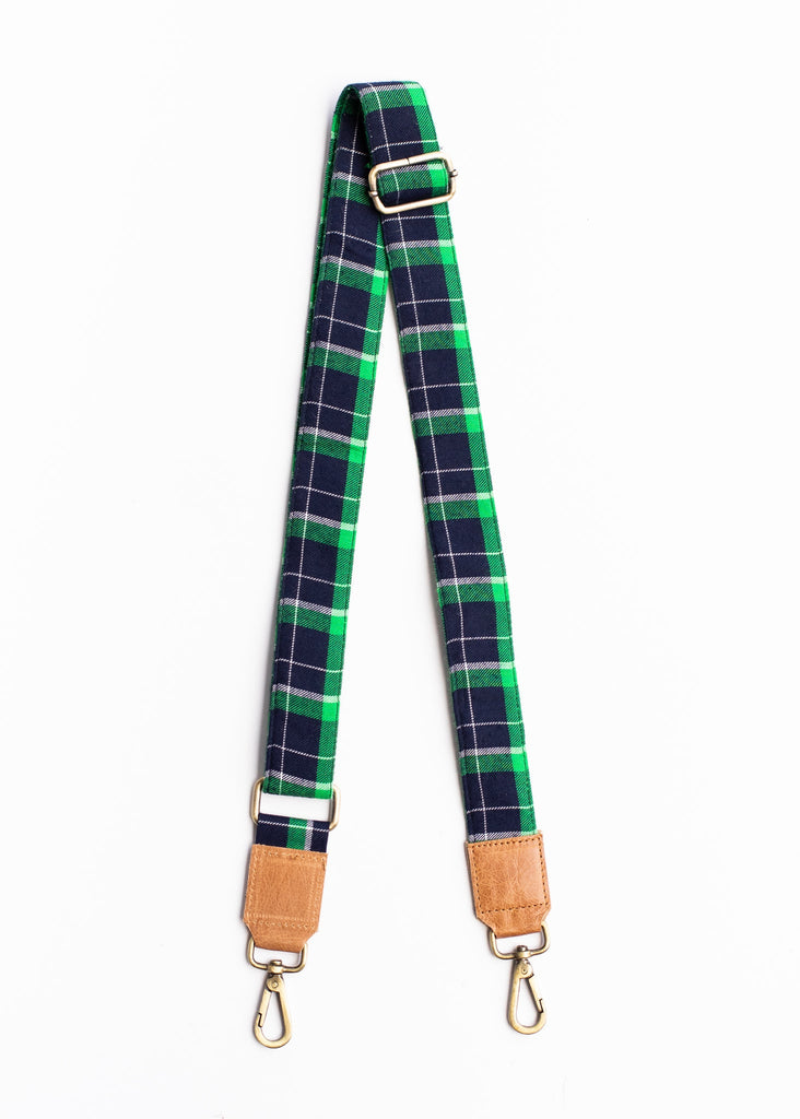 Bag Strap - Navy & Green Stripe