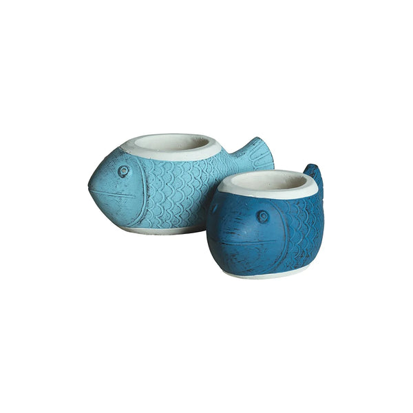 Blue Fish Planter WaskaVillage