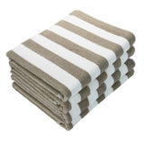 Large 30 x 70 Striped Cotton Towel