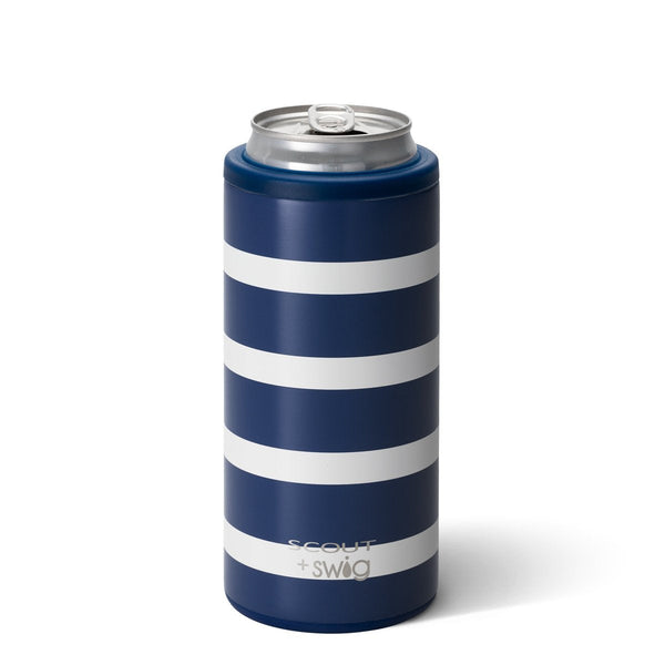 SCOUT + Swig Nantucket Navy Skinny Can Cooler (12oz)